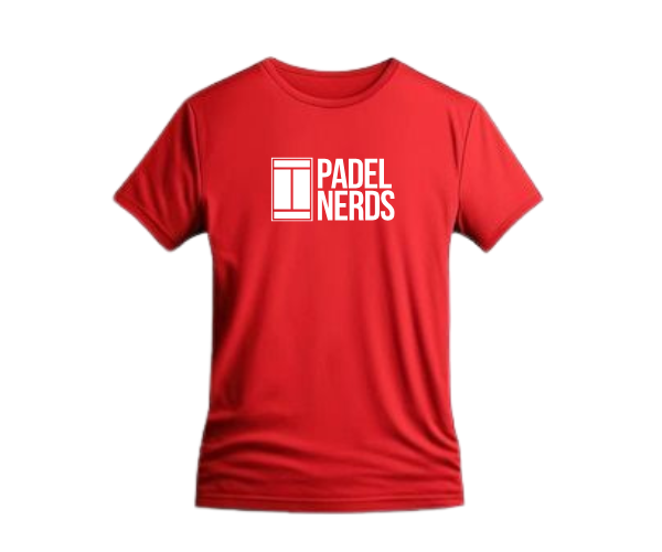 Maglietta classica rossa Front Padel Nerds.