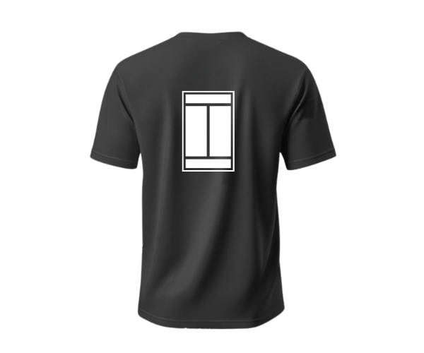 dietro la maglietta nera classica Padel Nerds